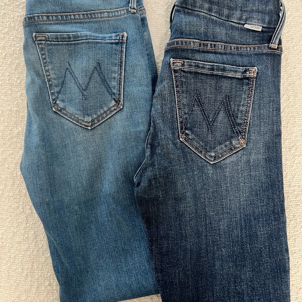 MOTHER Look Ankle Fray Jeans Bundle of 2 pairs - Size 24